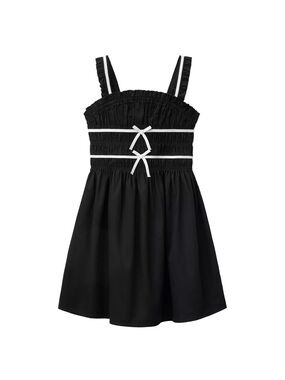 Zara Contrast Piping Bow Dress